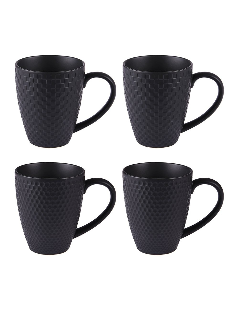 Coffret De 4 Mug 35Cl Black Mat
