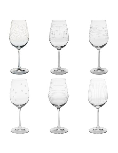 6 Verres A Pied Graphik 35 Cl