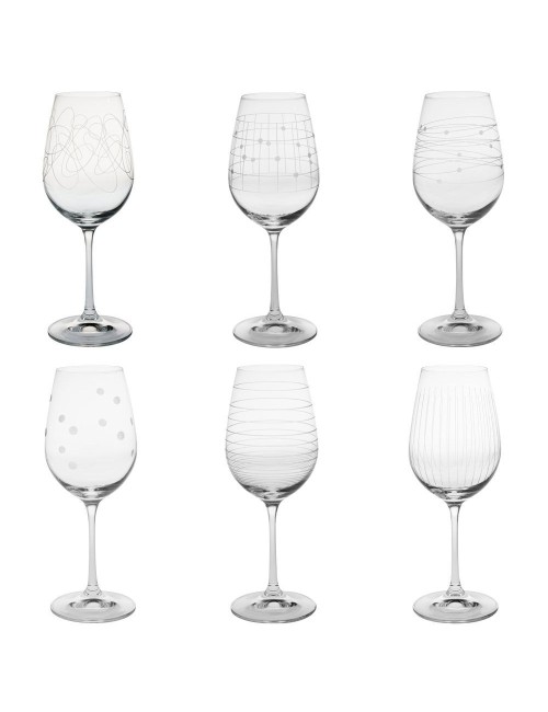 6 Verres A Pied Graphik 35 Cl