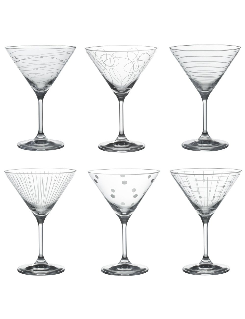6 Verres À Cocktail Graphik 35 Cl
