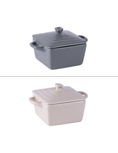 Mini Cocotte En Grès Carrée 13Cm