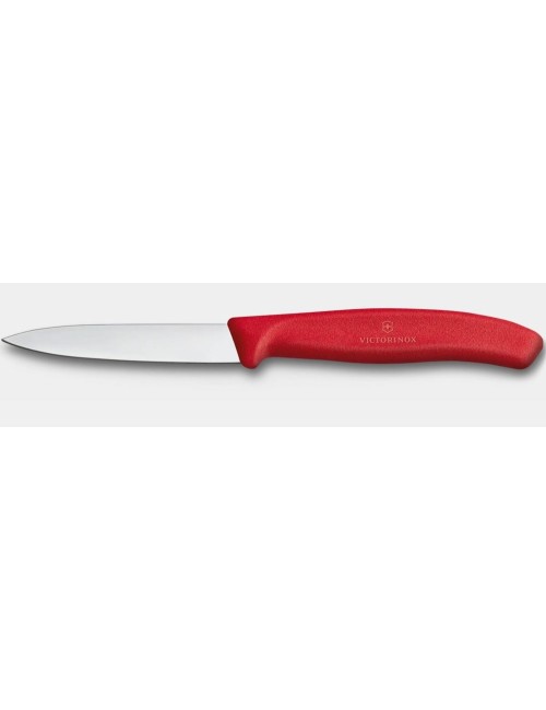 Couteau D'Office Victor 8Cm Rouge Lisse