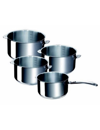 Série De 4 Casseroles Et Manche Amovible De 14 À 20 Cm