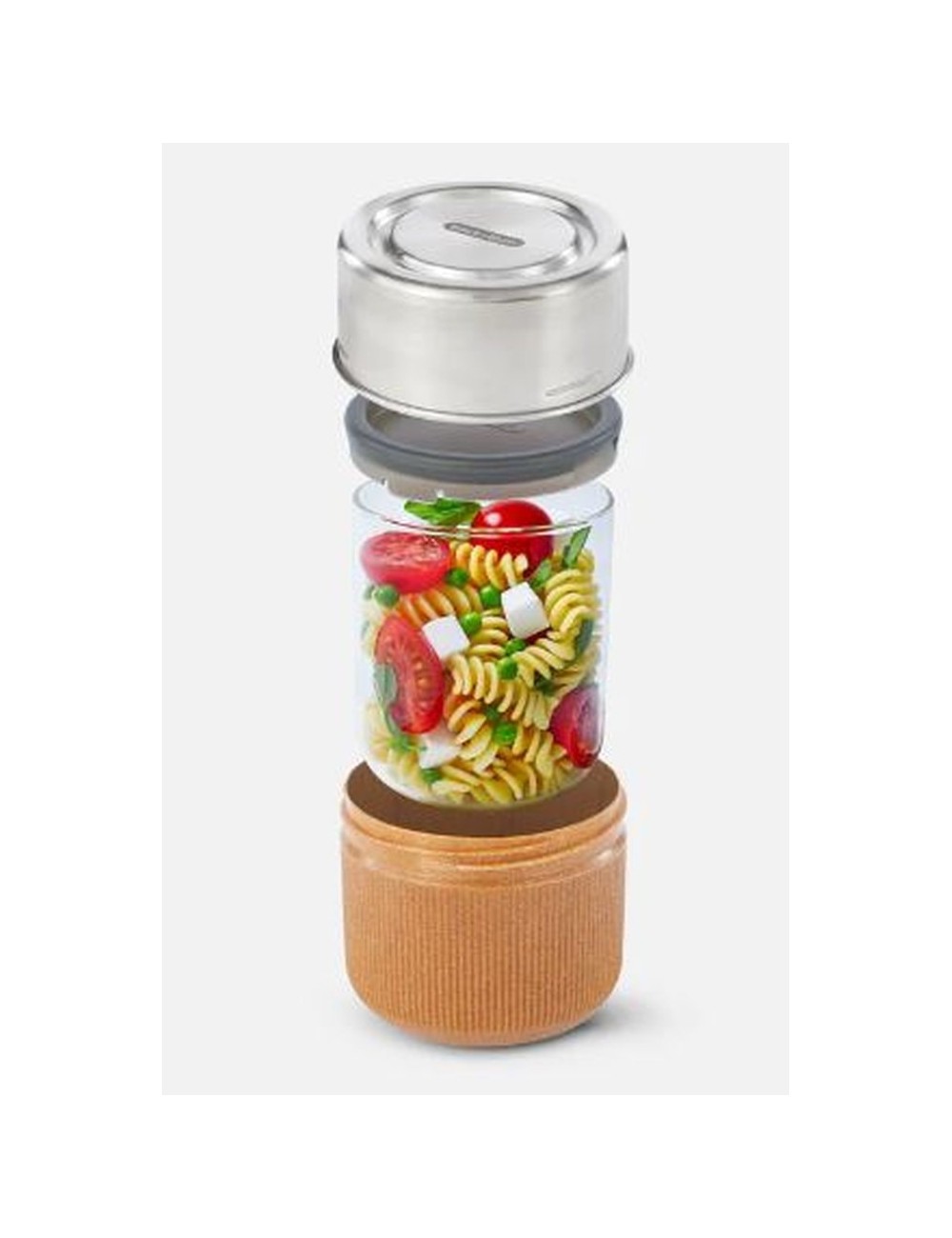 Glass Lunch Pot Almond