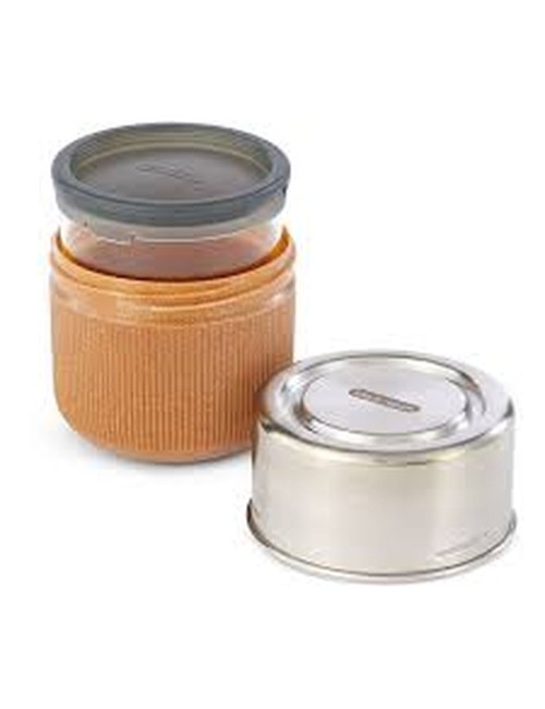 Glass Lunch Pot Almond