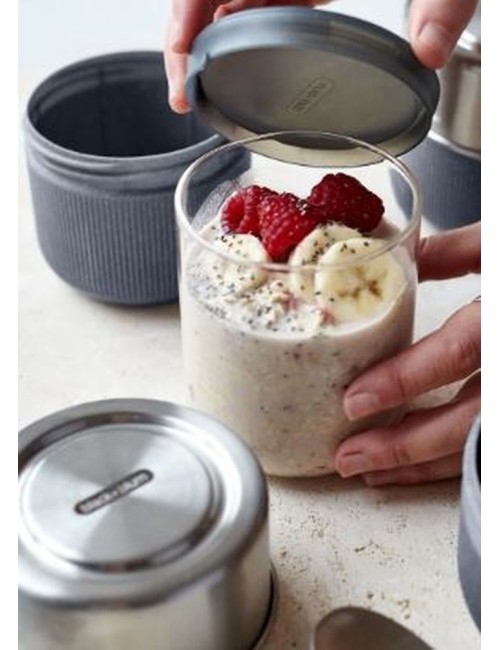 Glass Lunch Pot Slate