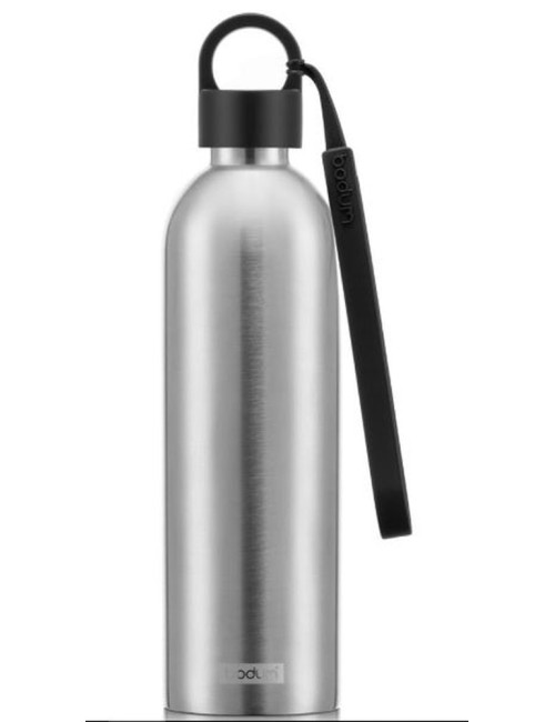 Melior Gourde À Emporter Isotherme En Inox Double Paroi, Bouchon À Vis, 0.5 L Noir