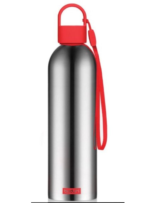 Melior Gourde À Emporter Isotherme En Inox Double Paroi, Bouchon À Vis, 0.5 L Rouge