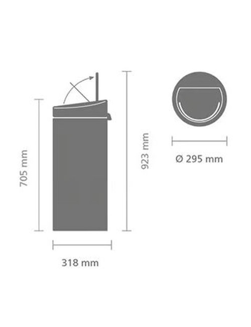 Poubelle Touch Bin 30L Matt Black