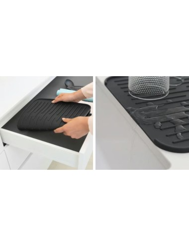 Tapis Égouttoir En Silicone Sinkside - Dark Grey