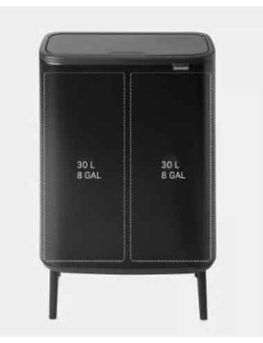 Bo Touch Bin Hi 
2 X 30 Litres - Matt Black