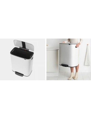 Poubelle Bo Blanche 60L