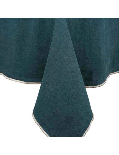 Nappe Venise Bleu de prusse 160x160cm