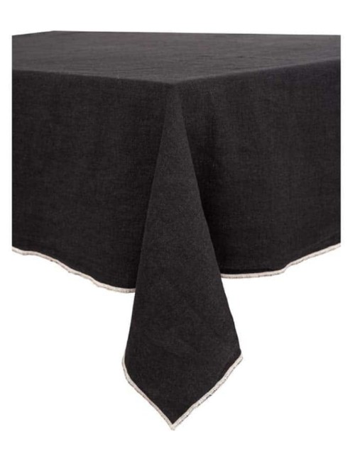 Nappe Venise Noire 160x160cm