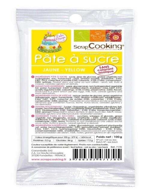 Pâte À Sucre Jaune 100G