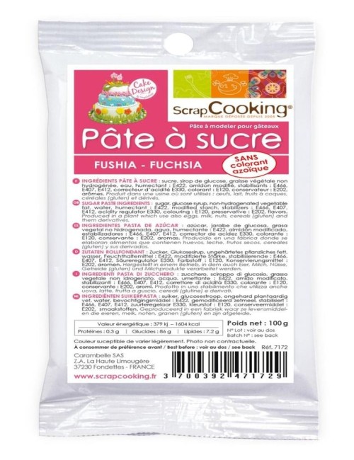 Pâte À Sucre Rose Fuchsia 100G