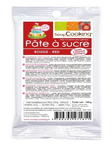 Pâte À Sucre Rouge 100G