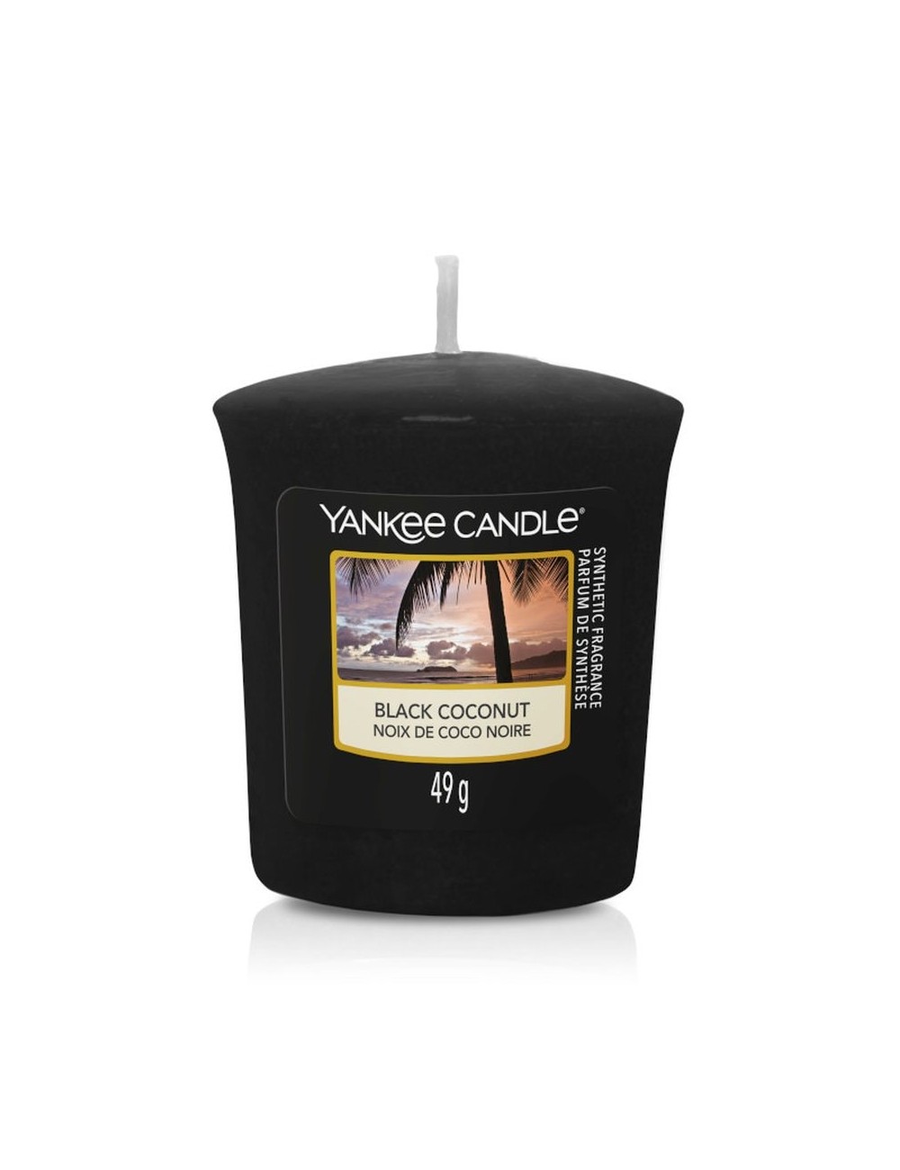 Bougie Noix De Coco Noir Grand Modèle