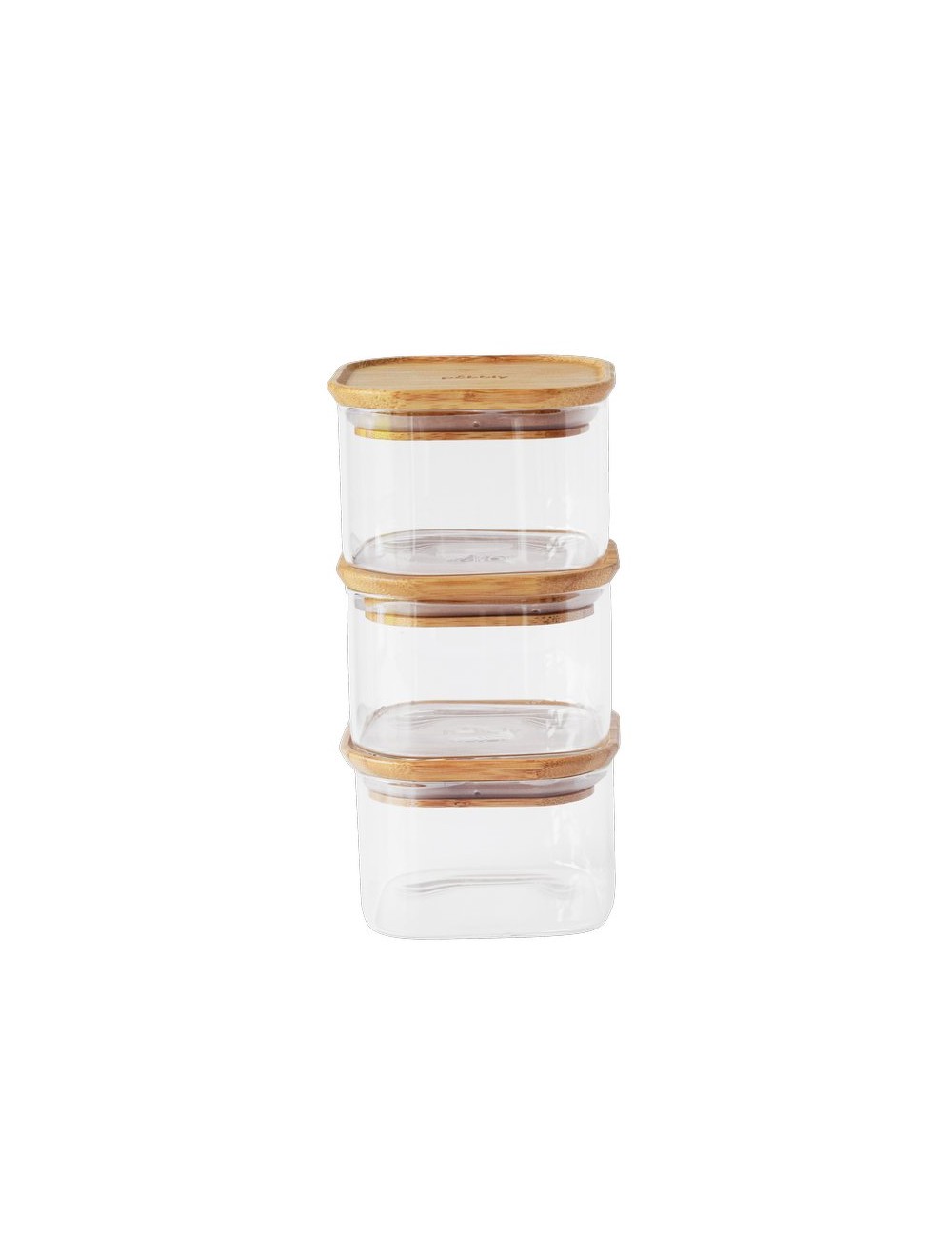 Set De 3 Boites Carré En Verre