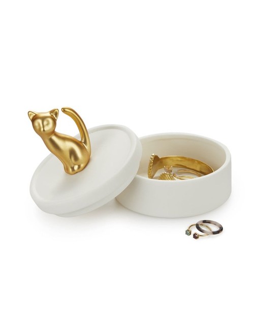 Boite A Bijoux Kitten Dore