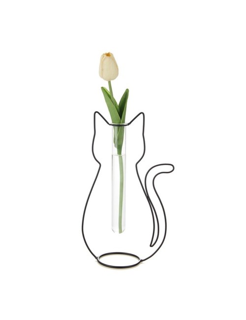 Vase Cat Silhouette Noir