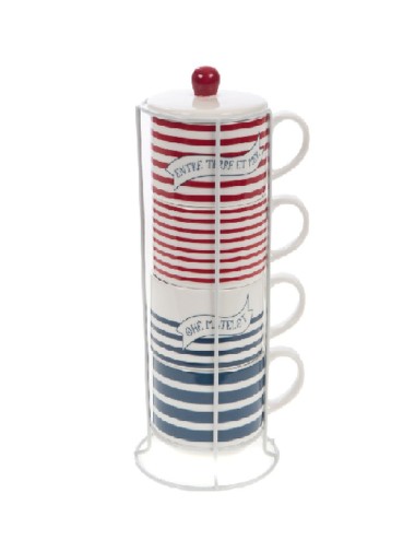 Coffret Rack 4 Tasses Mariniere