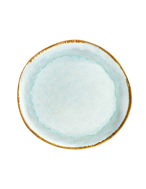 Assiette Plate Shadow Aqua