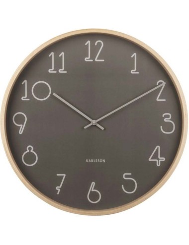 Horloge Ronde En Mdf Sencillo 40 Cm Gris Foncé