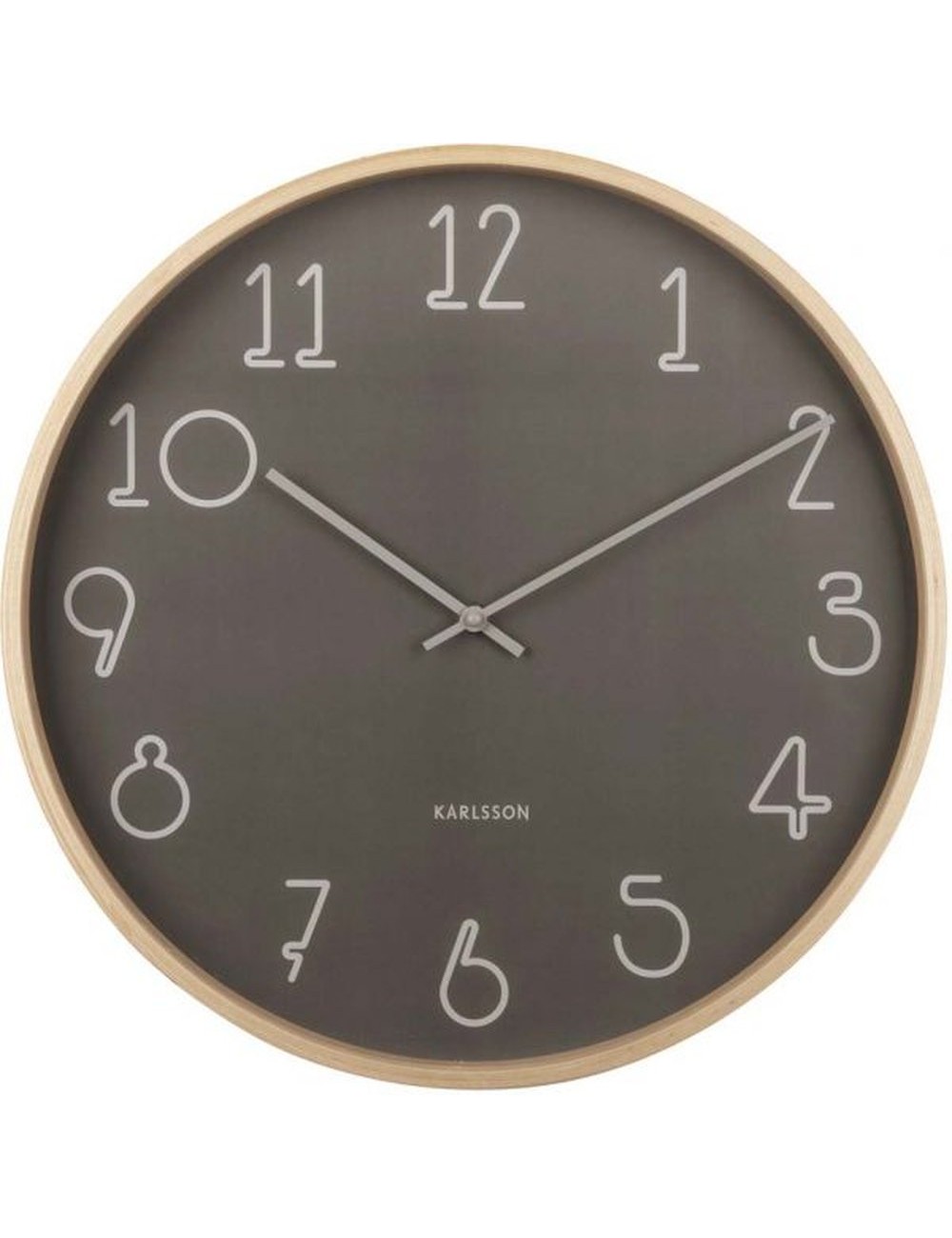 Horloge Ronde En Mdf Sencillo 40 Cm Gris Foncé