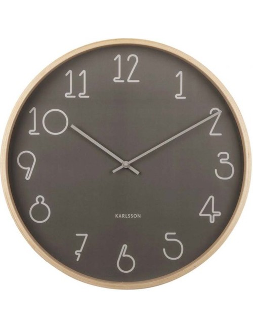 Horloge Ronde En Mdf Sencillo 40 Cm Gris Foncé