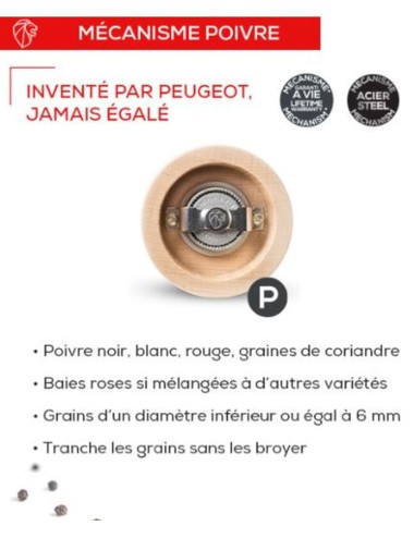 Paris Moulin À Poivre Bois Naturel 18Cm