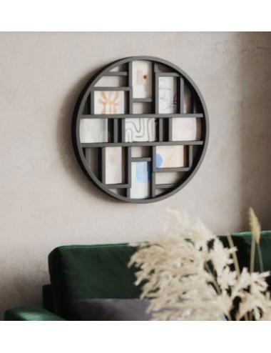 Cadre Photo Rond Luna Noir