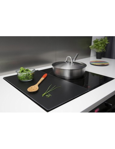 Planche De Protection Noire En Verre Trempé - Idéale Pour Une Plaque De Cuisson 50 X 28 Cm