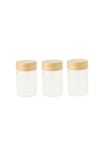 3Boites En Verre Avec Couvercle À Visse 75Ml