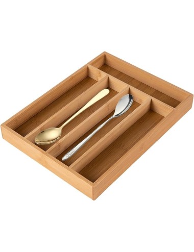 Range Couvert En Bambou 34X26X5Cm