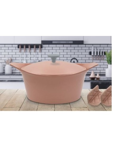 L'Incroyable Cocotte 33 Cm Guimauve(Pour L'Achat D'Une Cocotte Cookut, La Poignée Vous Est Offerte Au Choix Suivant Les Modèles)
