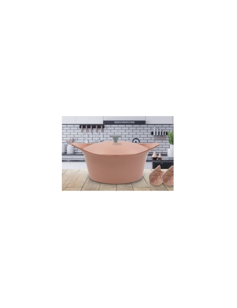L'Incroyable Cocotte 33 Cm Guimauve(Pour L'Achat D'Une Cocotte Cookut, La Poignée Vous Est Offerte Au Choix Suivant Les Modèles)
