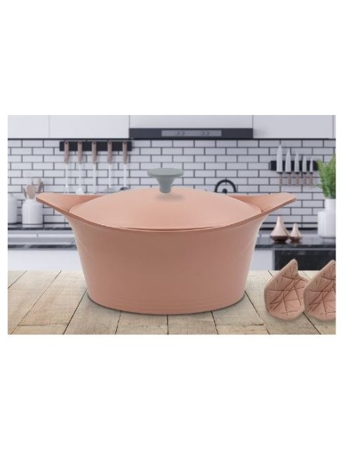 L'Incroyable Cocotte 33 Cm Guimauve(Pour L'Achat D'Une Cocotte Cookut, La Poignée Vous Est Offerte Au Choix Suivant Les Modèles)