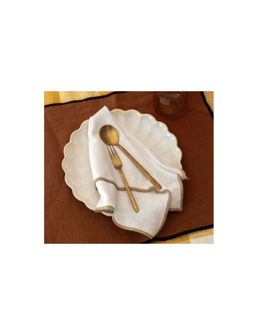 SERVIETTE CORTE 40x40 BLANC