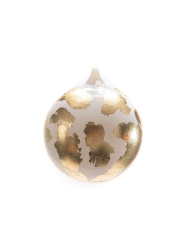 BOULE DECO OR/BLC D10