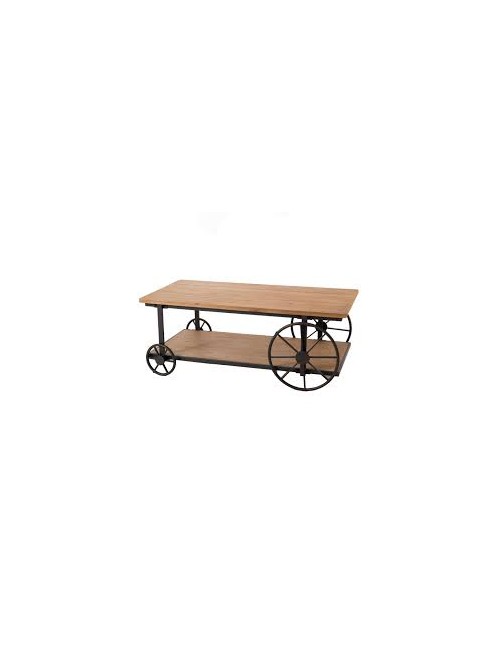 TABLE BASSE MARCEL SUR ROUE 