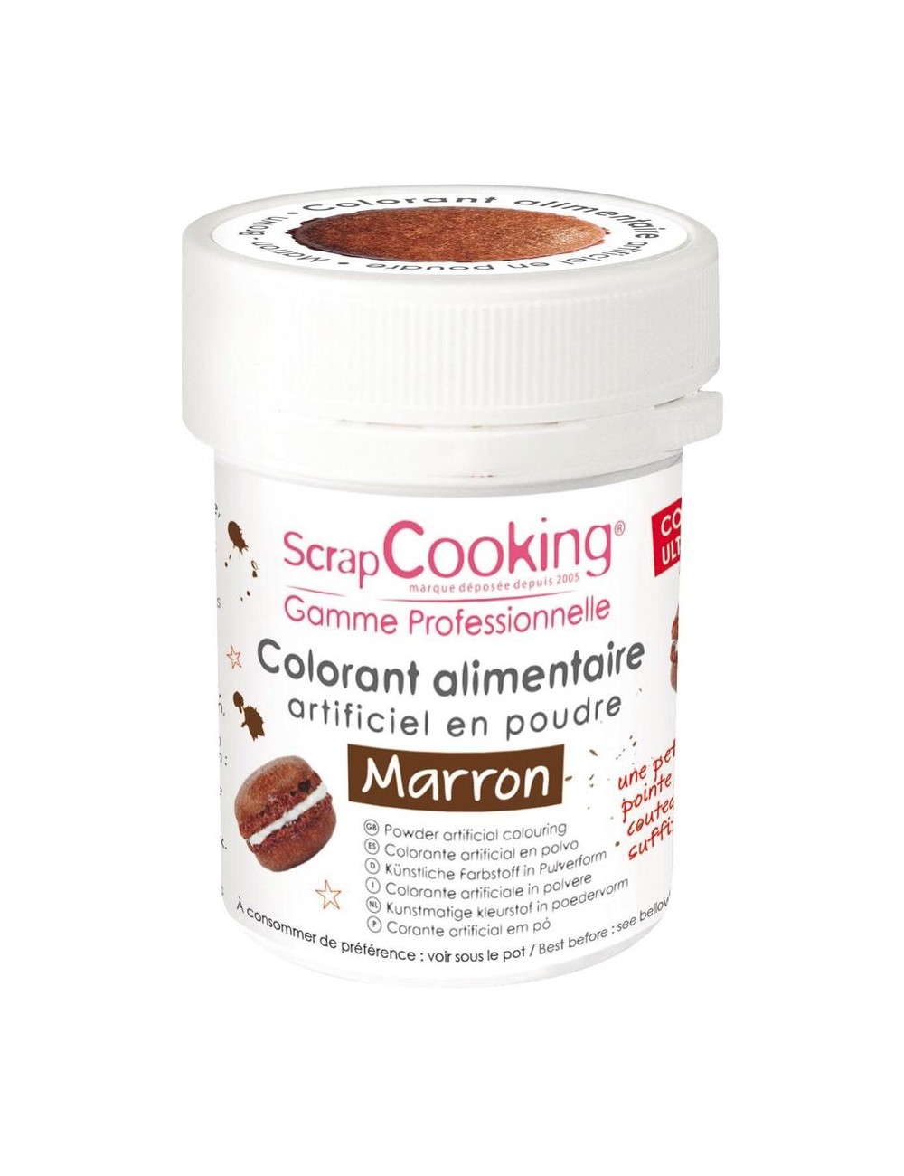 Colorant Alimentaire En Poudre Marron 5 gr