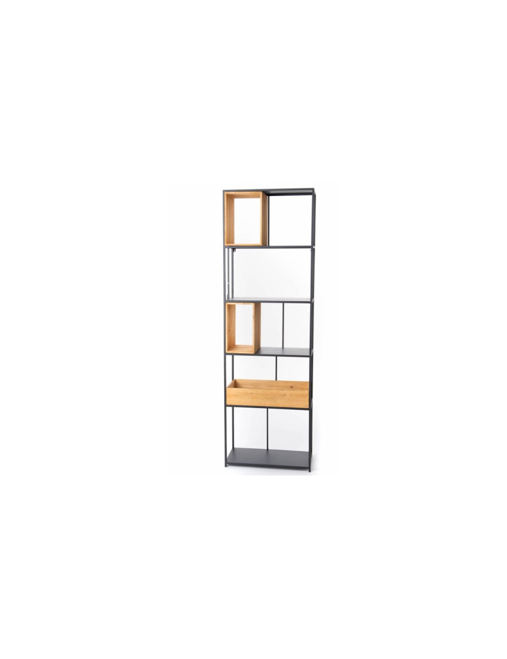 ETAGERE METAL/BOIS H190