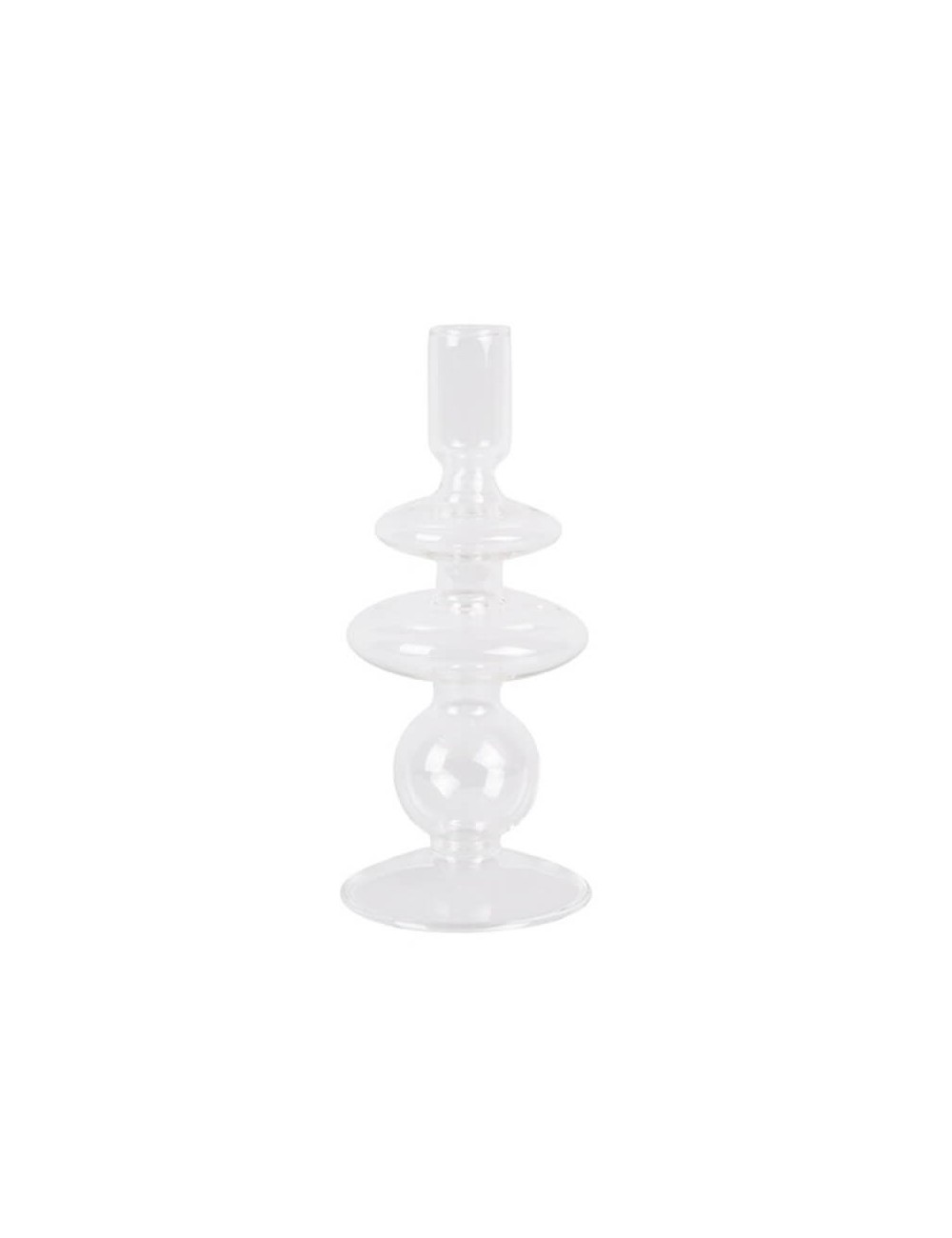 CANDLE HOLDER GLASS ART RINGS M