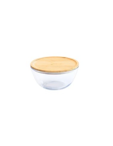 BOL A MIXER ROND AVEC COUVERCLE EN BAMBOO-1600 ML