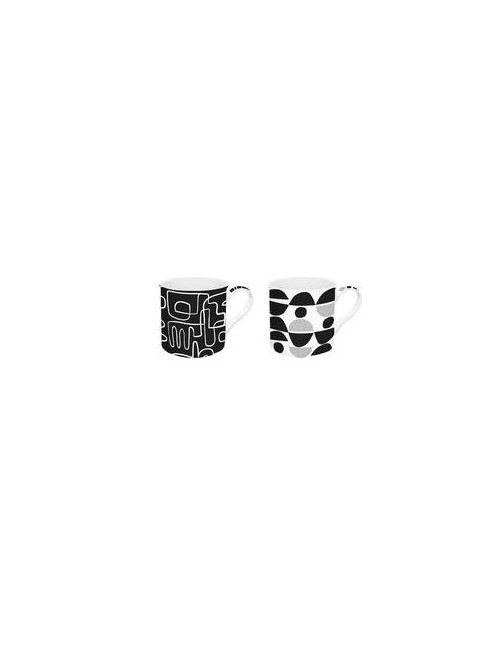 COFFRET 2 MUGS 30CL EN PORCELAINE FINE 