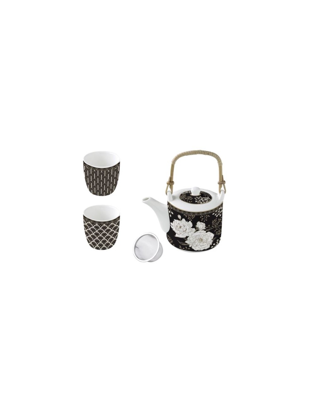 COFFRET THEIRE 60CL AV FILTRE INOX 2 GOBELETS PORCELAINE