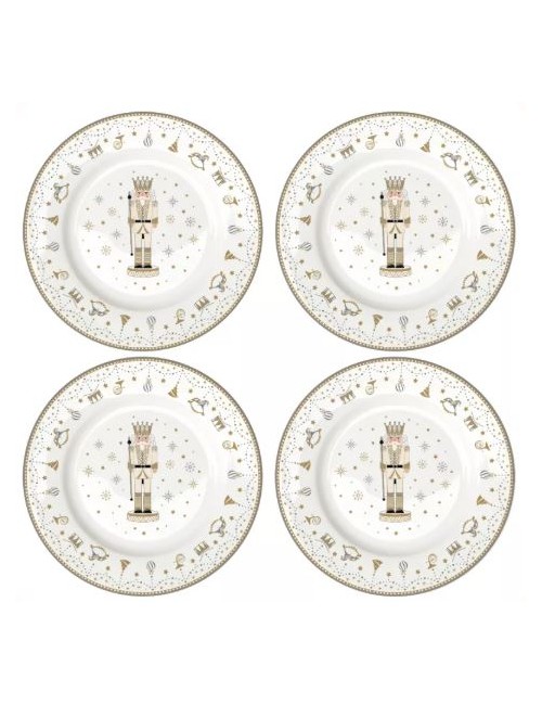 COFFRET 4 ASSIETTES DIM 19 CM PORCELAINE