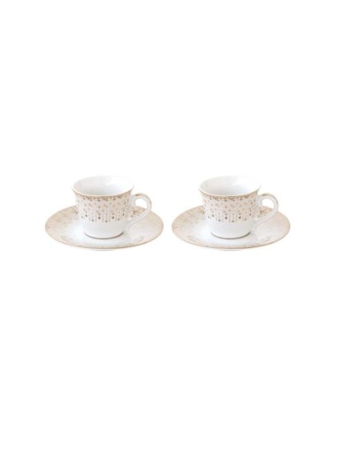 COFFRET 2 TASSES A CAFE 8CL EN PORCELAINE FESTIVE