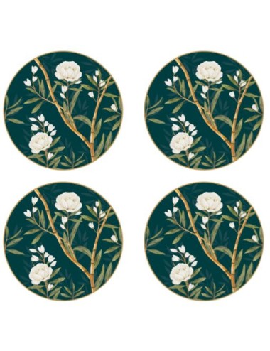 COFFRET 4 ASSIETTES DESSERT EN PORCELAINE